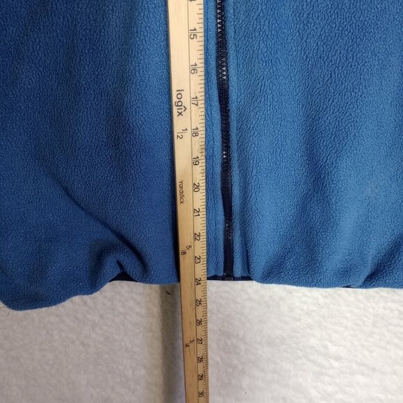 Vintage LL Bean Women's Full Zip Fleece Sweater Blue Size Large - Picture 7 of 10
